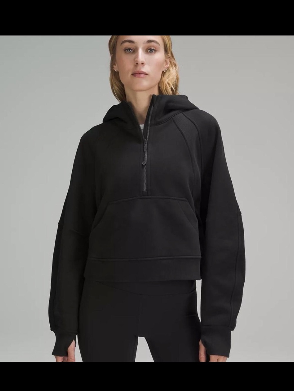 Lululemon Scuba Oversized Half-Zip Hoodie Black M/L